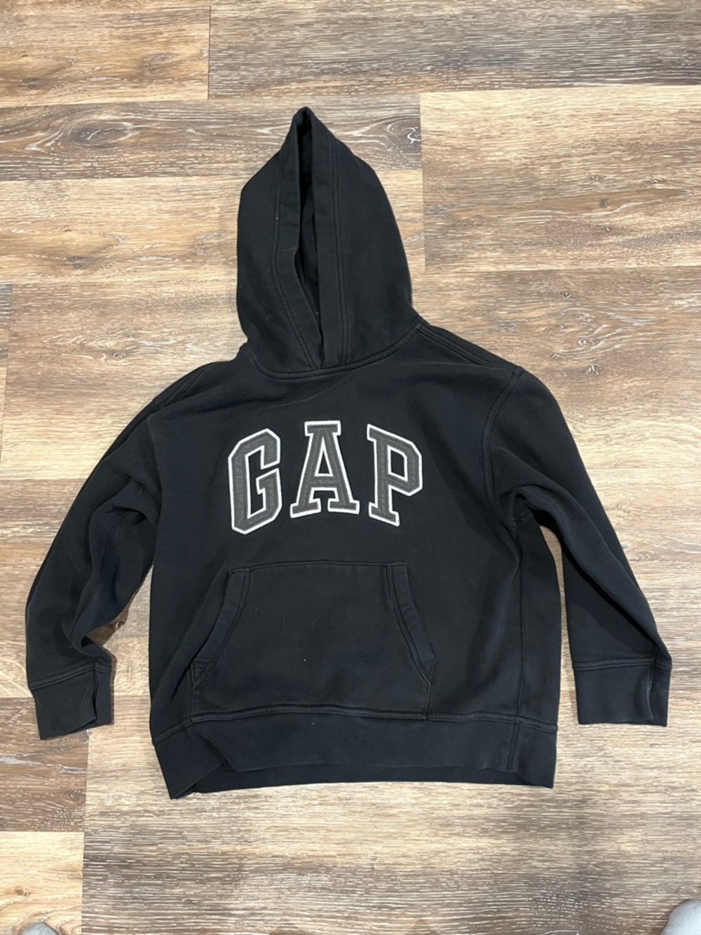 GAP Black Hoodie with Contrasting White Logo